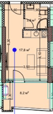 单间，30.9 m²，15 层，位于“Prime Residence”