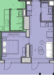 studio, 50.26 m², 21 floor in "Radisson Residences"