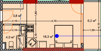 studio, 32.7 m², 6 floor in "Lagoon Resort"
