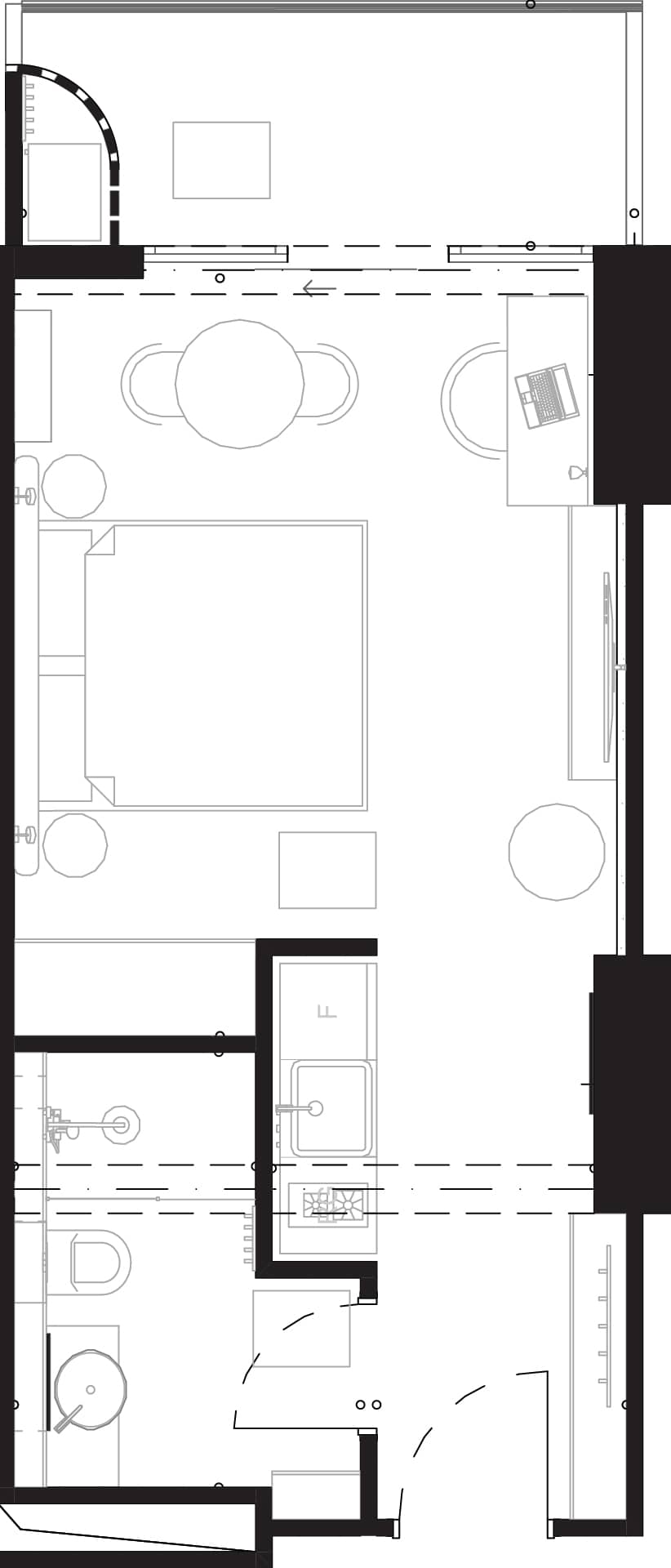 1-bedroom apartment, 35 m², 16 floor, Montemar in Batumi