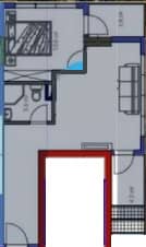 1-комнатная квартира, 48.6 м², 12 этаж в ЖК "Novotel Living"