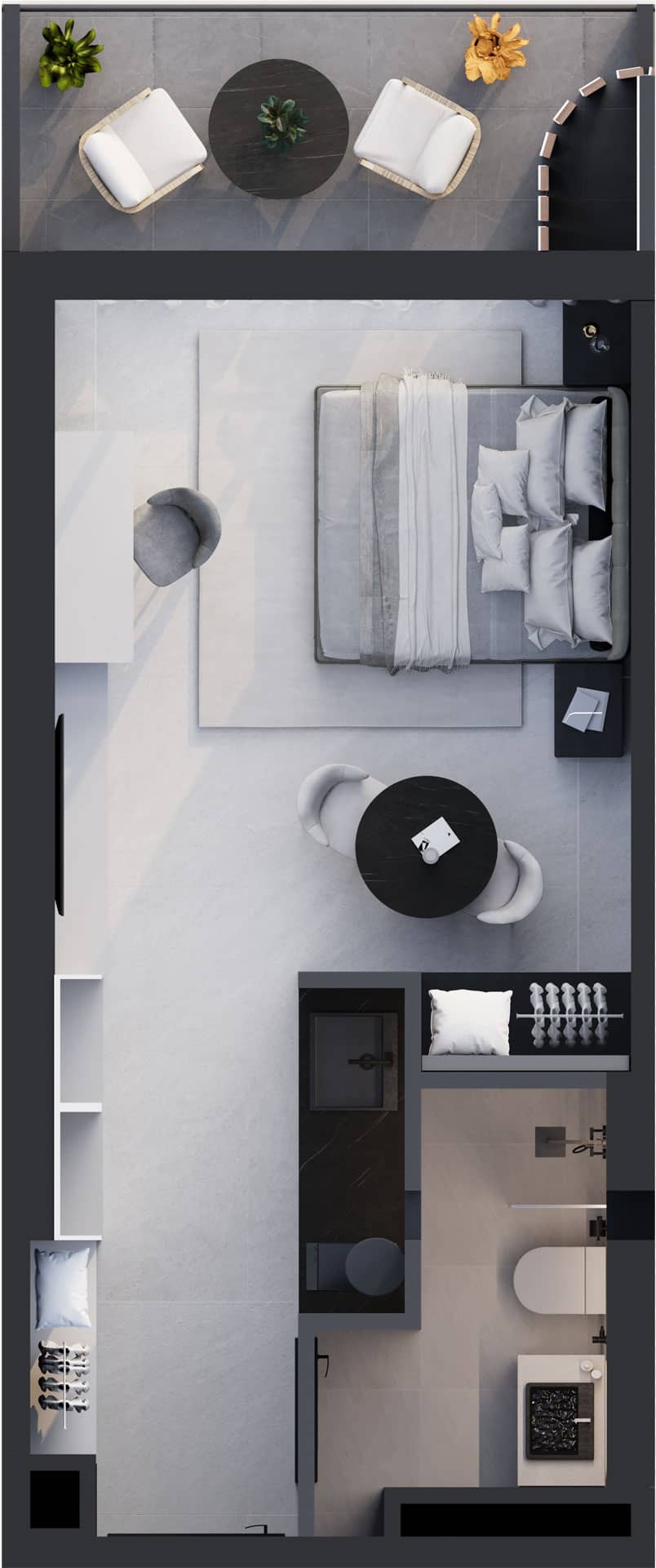 一居室公寓，34.3 m²，15 层，位于“Montemar”