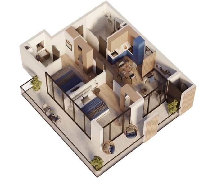 3-bedroom apartment, 88.1 m², 10 floor in "Sea Hills"