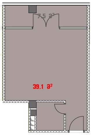 studio, 39.1 m², 4 floor, White House in Batumi