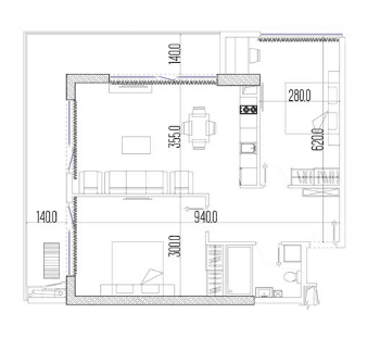 3-комнатная квартира, 83.5 м², 30 этаж в ЖК "Intourist Residence"