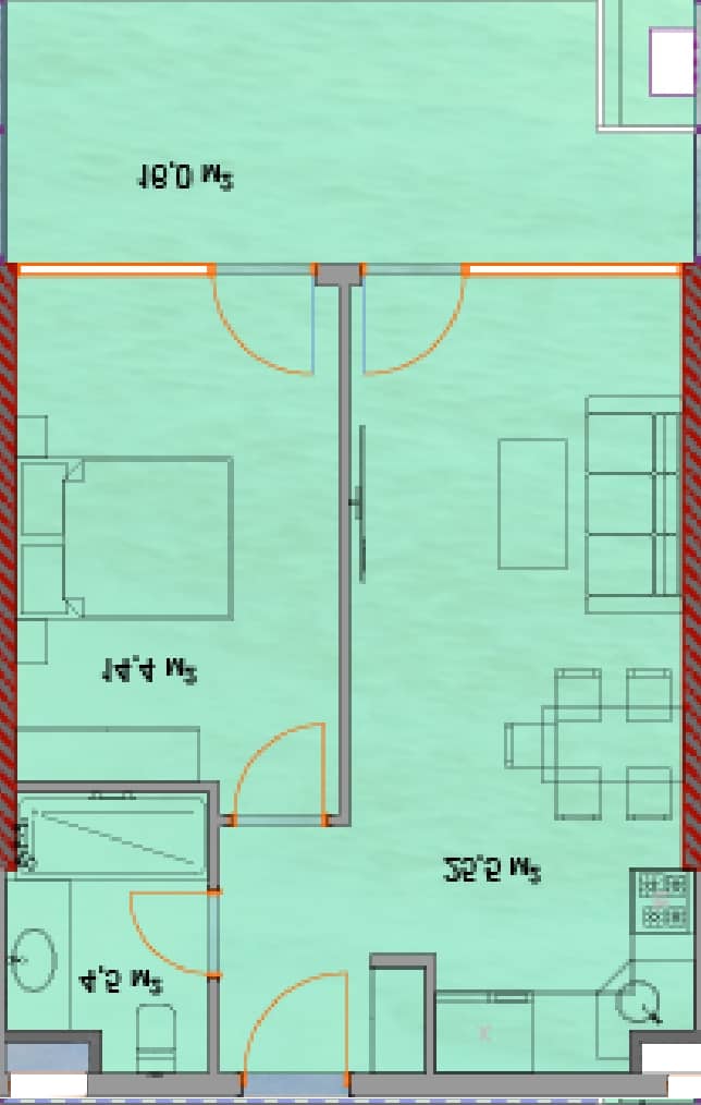1-bedroom apartment, 62.3 m², 17 floor in "Horizon Grand Residence"