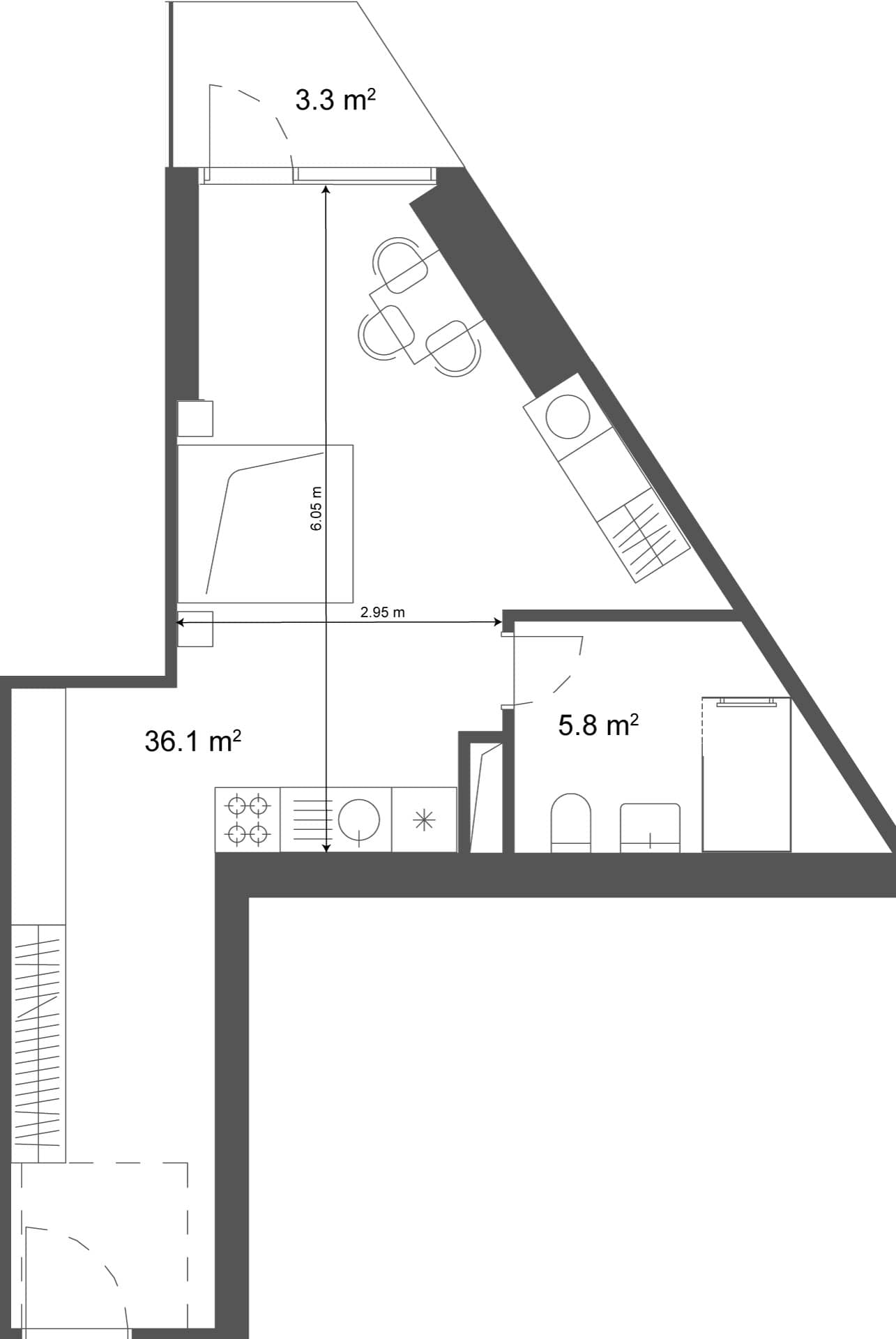 Студия, 39.4 м², 25 этаж в ЖК "Ramada Residences"