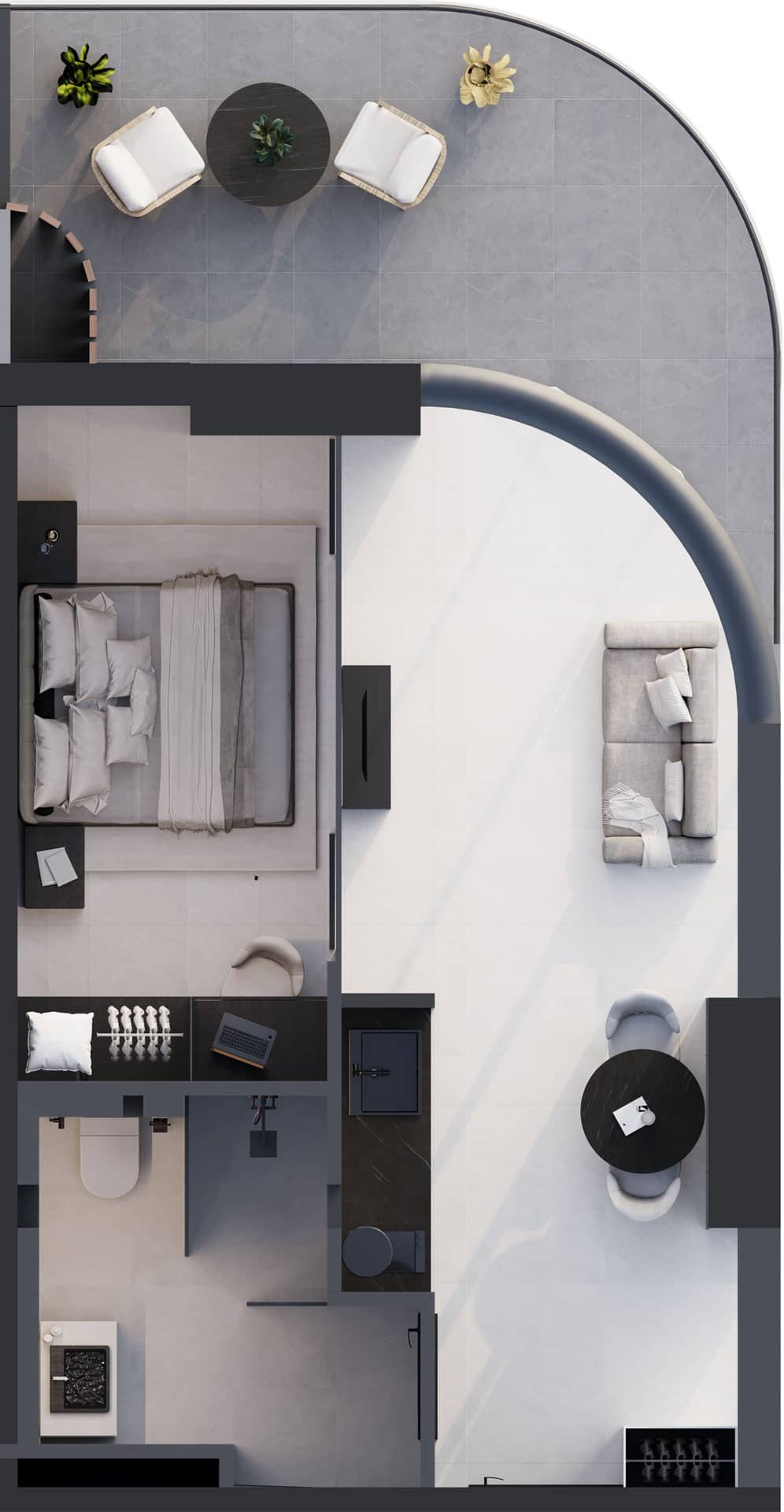 2-bedroom apartment, 52.2 m², 4 floor, Montemar in Batumi