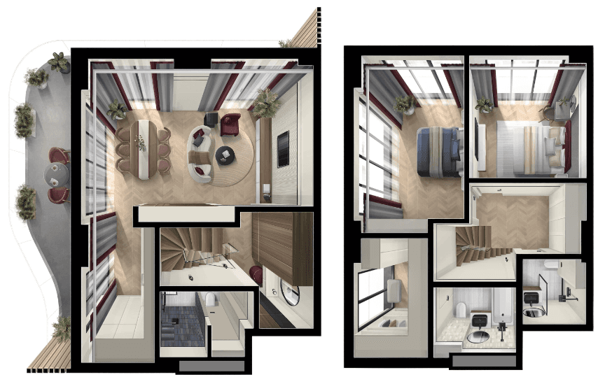 2-комнатная квартира, 147.6 м², 9 этаж в ЖК "Queen's residence"