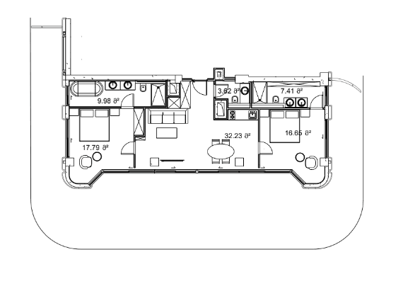2-bedroom apartment, 203.14 m², 15 floor in "Next Collection"