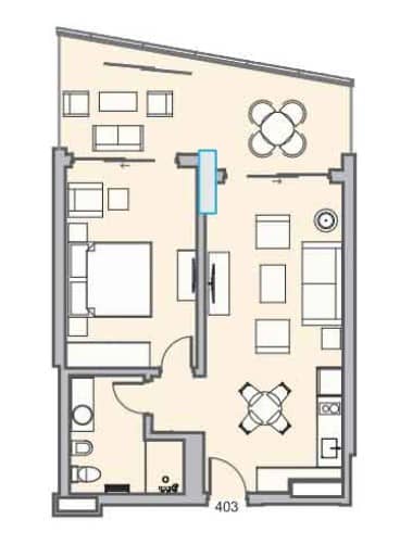 2-bedroom apartment, 68.9 m², Floor 5 in "Dreamland Oasis"
