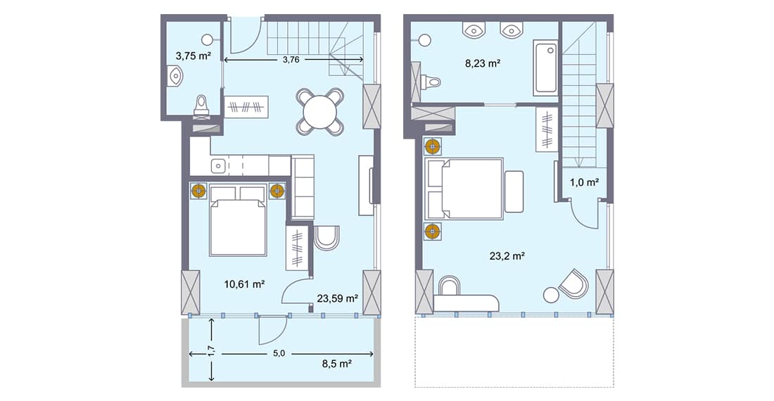 apartment, 80.67 m², 10 floor, Wyndham Grand Aqua in Batumi