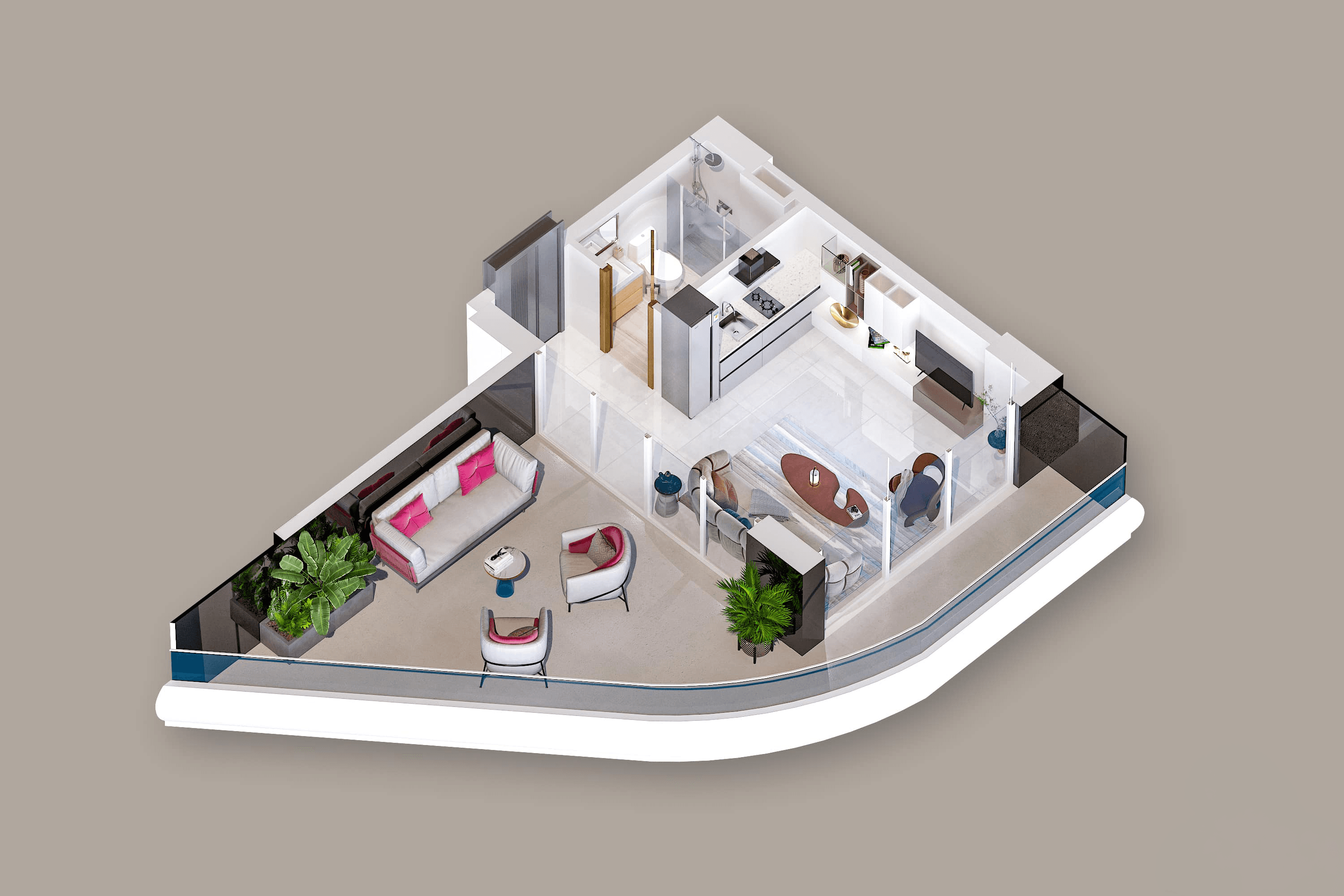 1-room, 70.2 m², Floor 2