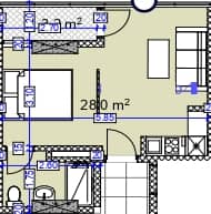 studio, 31.2 m², 21 floor, Modern Ultra in Batumi