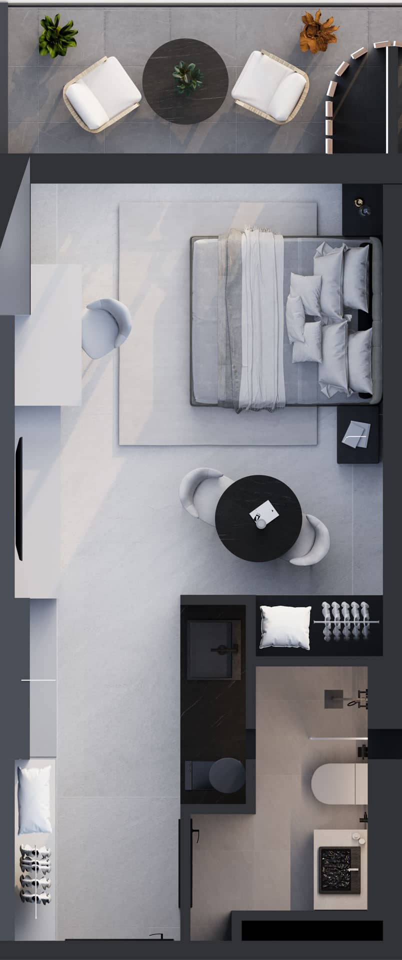 1-bedroom apartment, 35 m², 15 floor in "Montemar"