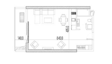 Студия, 47 м², 22 этаж в ЖК "Intourist Residence"