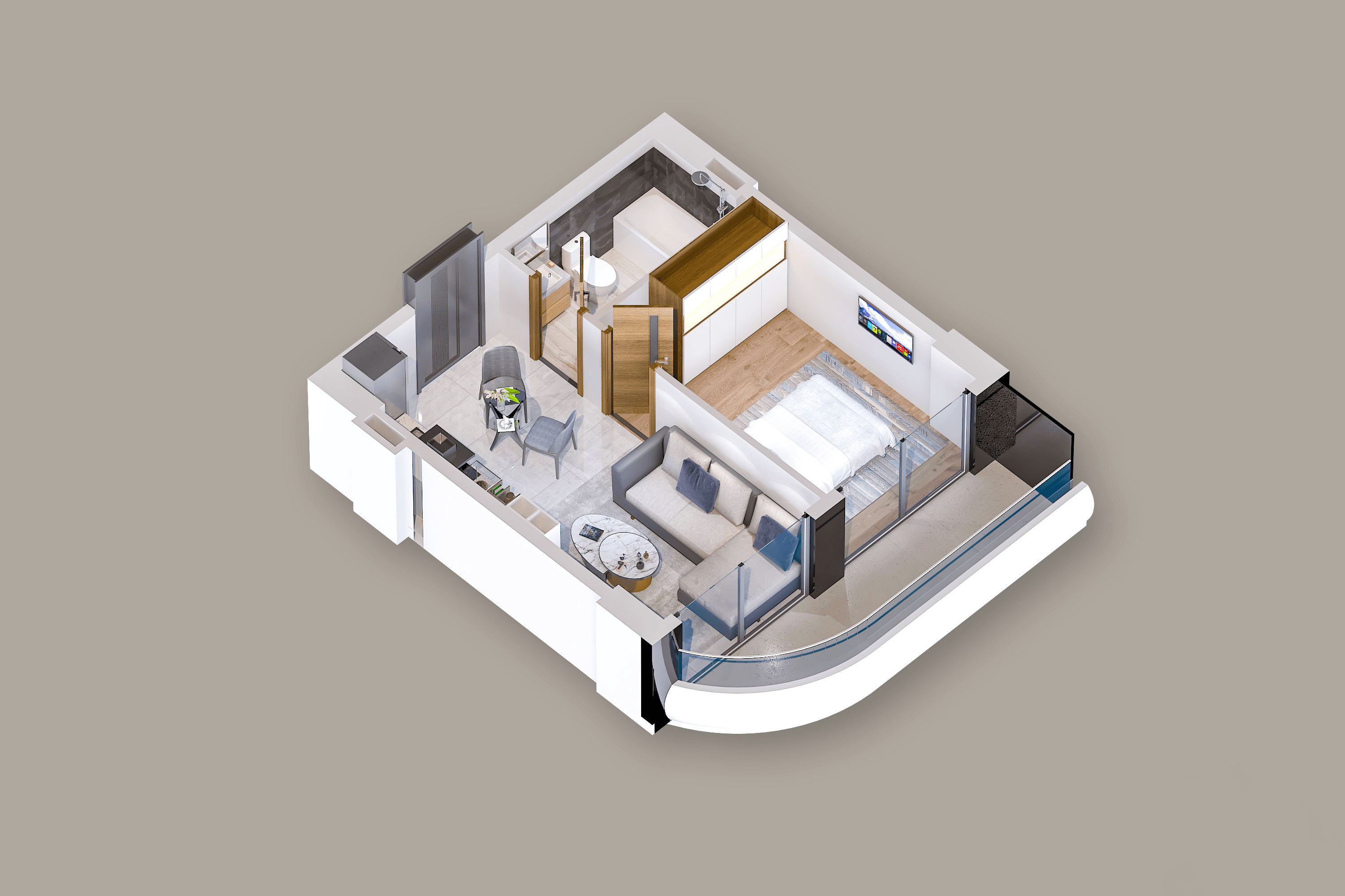 {{roomApartmentOrStudio}}, 29.8 м², 2 этаж в ЖК "Ber Tower"