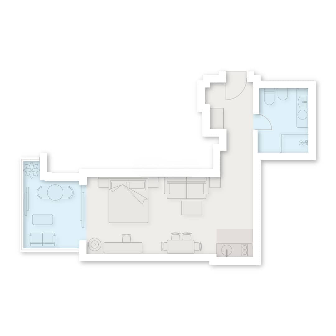 studio, 52.5 m², Floor 16 in "Dreamland Oasis"