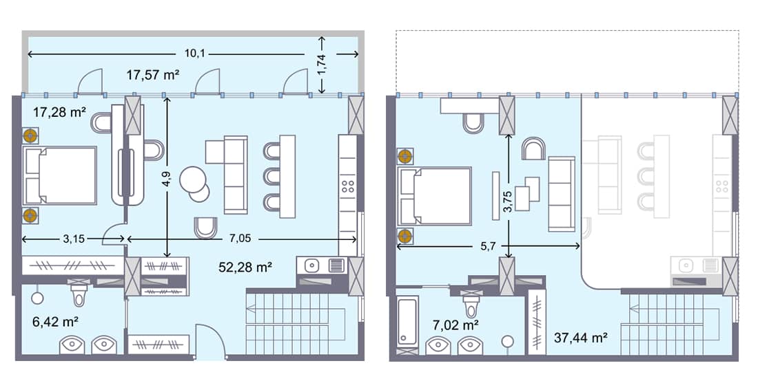 apartment, 151.8 m², 10 floor, Wyndham Grand Aqua in Batumi