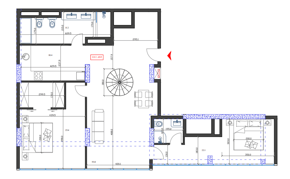2-комнатная квартира, 124.1 м², 18 этаж в ЖК "Marina Club"