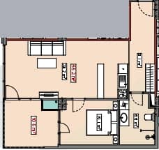 1-bedroom apartment, 60.2 m², 11 floor in "Piazza Residence"