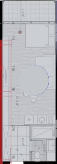 Студия, 37.6 м², 13 этаж в ЖК "Novotel Living"