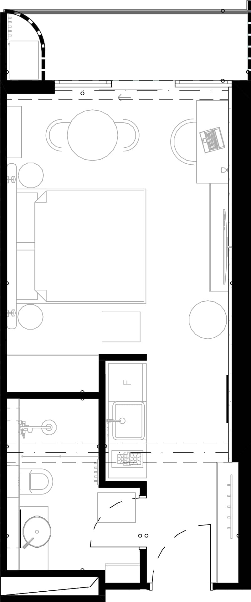 一居室公寓，32.6 m²，14 层，位于“Montemar”
