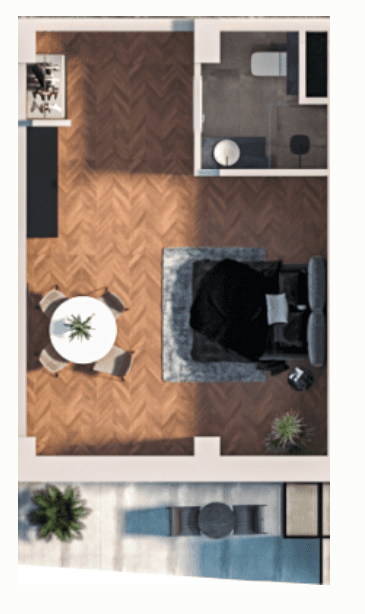 studio, 42 m², 15 floor in "Boulevard Point"