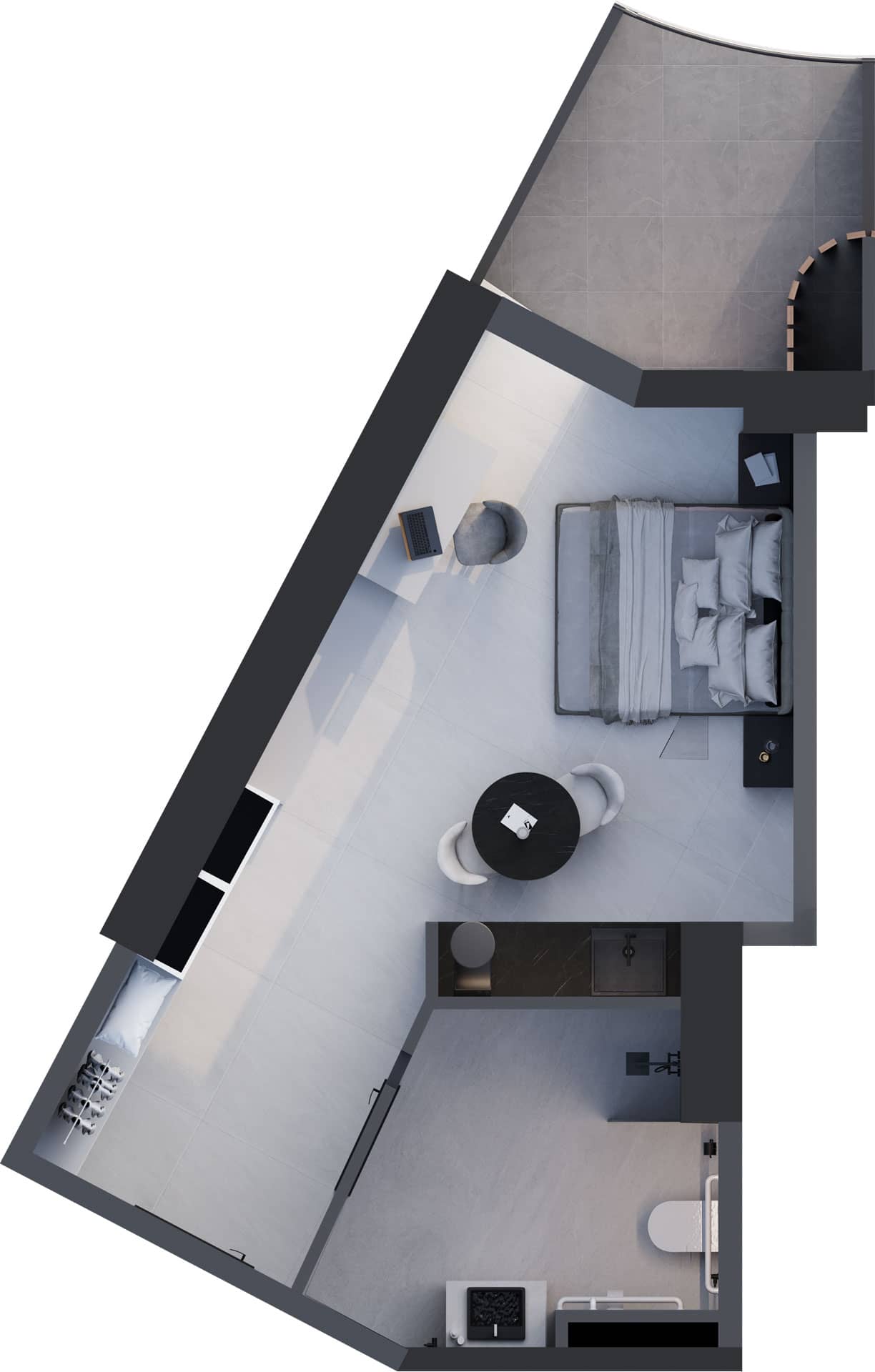 一居室公寓，40.5 m²，11 层，位于“Montemar”