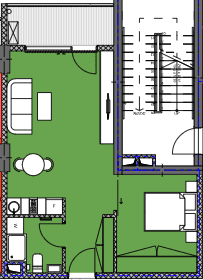 studio, 46.81 m², 16 floor, Palm Residence in Batumi