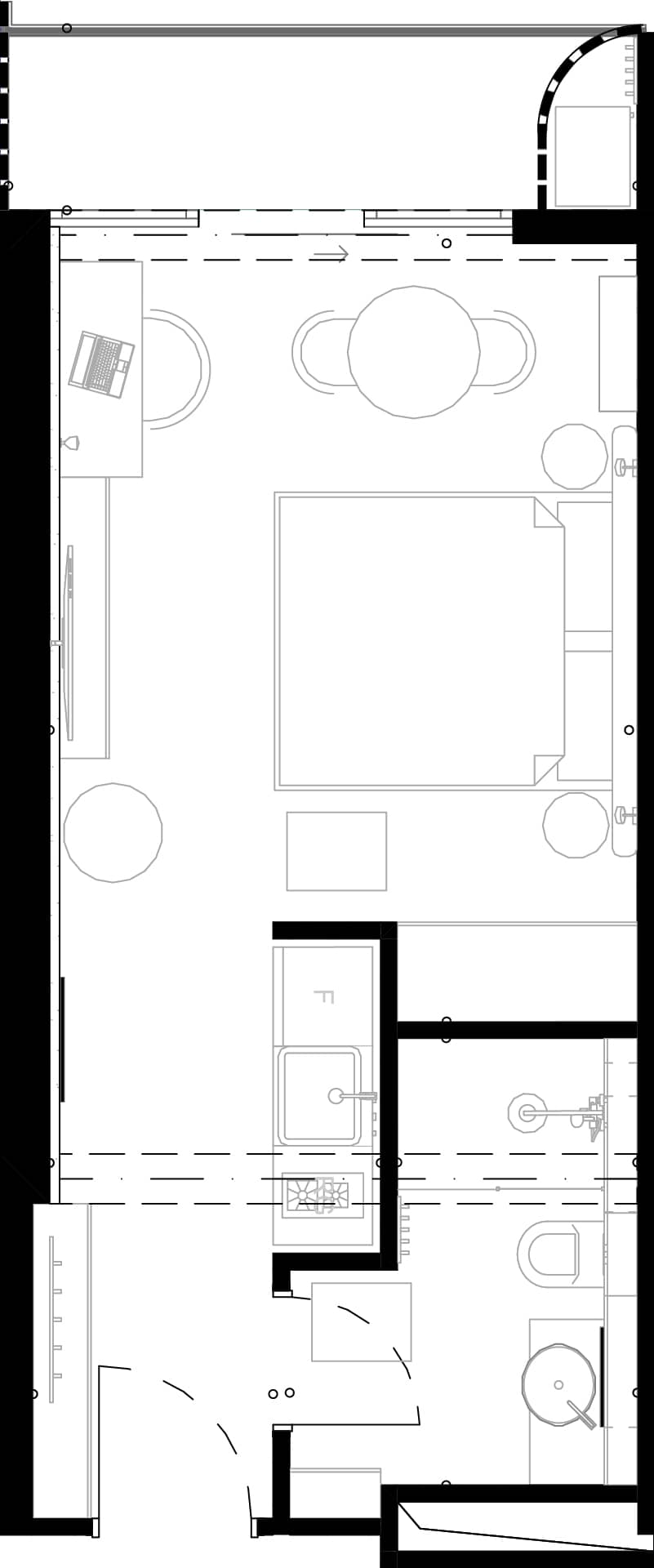 一居室公寓，32.6 m²，13 层，位于“Montemar”