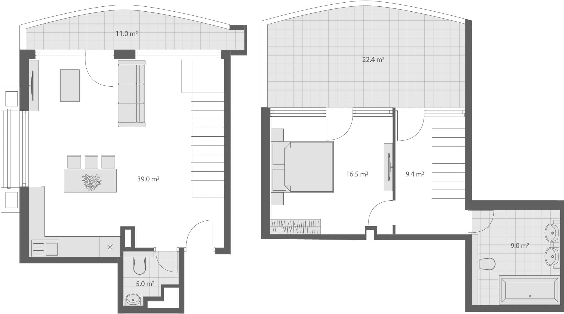 2-bedroom apartment, 112.3 m², 4 floor in "Wyndham Grand Family Club"