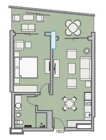 2-ოთახიანი ბინა, 66.8 მ², სართული 18 -ში "Dreamland Oasis"