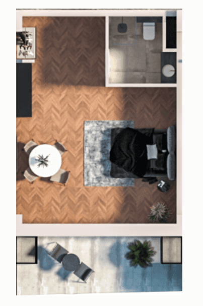 studio, 48.3 m², 14 floor, Boulevard Point in Batumi