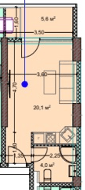 studio, 30.6 m², 15 floor in "Prime Residence"