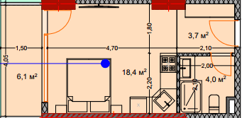 studio, 33.3 m², 3 floor in "Lagoon Resort"