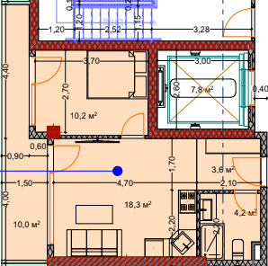 {{roomApartmentOrStudio}}, 48.1 m², 4 floor, Lagoon Resort in Batumi