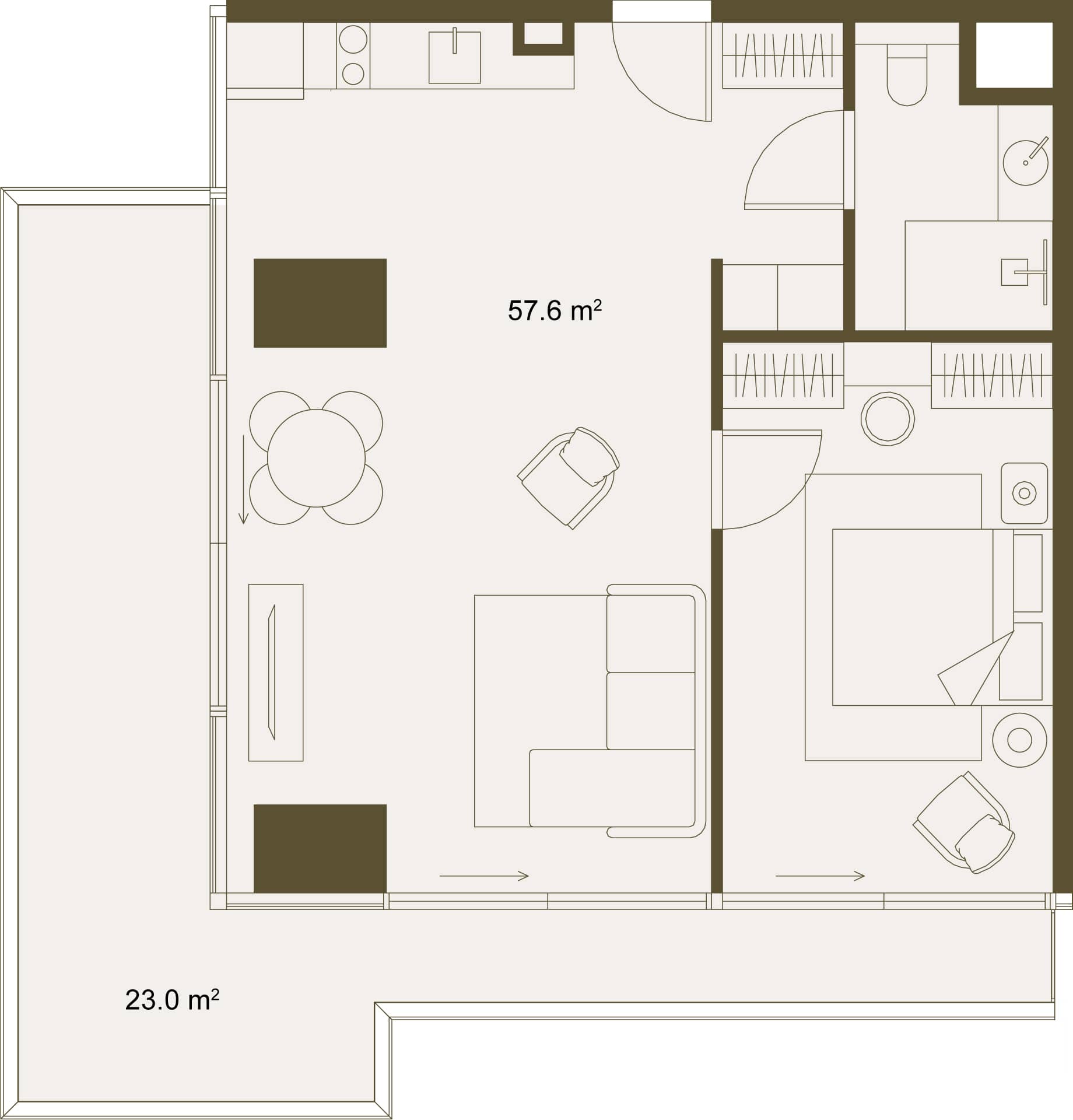 {{roomApartmentOrStudio}}, 80.6 მ², 5 სართული, NEXT GARDENS ბათუმში