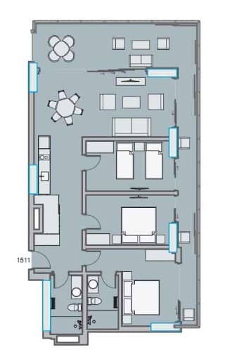 {{roomApartmentOrStudio}}, 131.69 m², 18 floor, Dreamland Oasis in Batumi