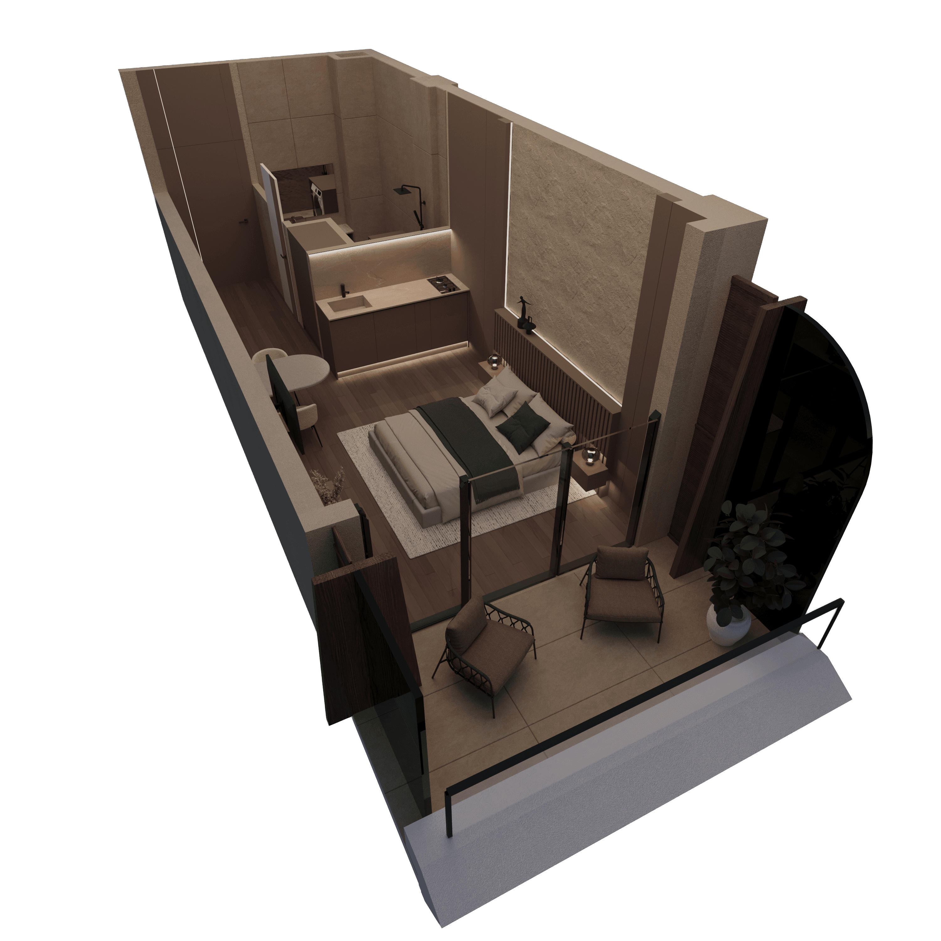 Студия, 33.9 м²