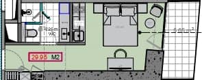 Studio, 31.9 m², of 13