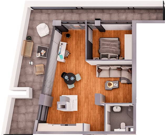 2-room, 92 m²