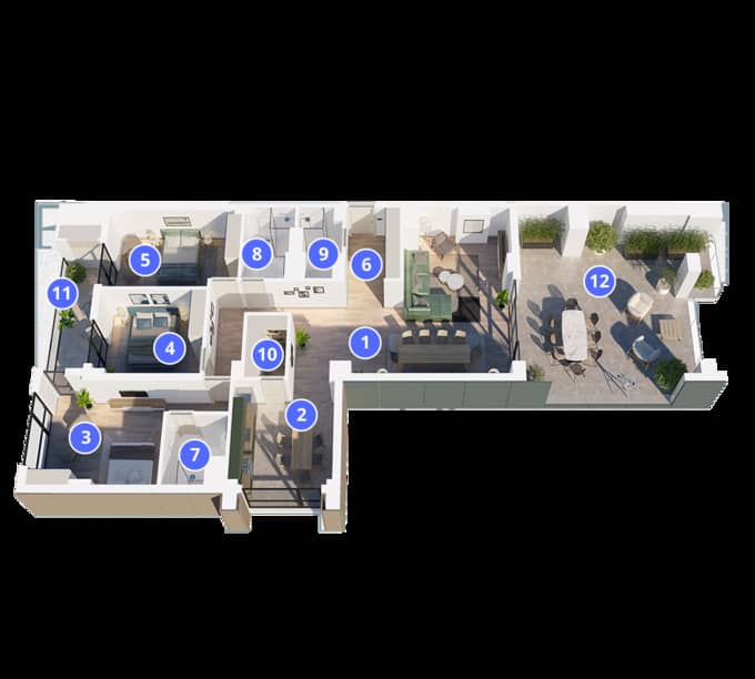 4-room, 226.1 m²