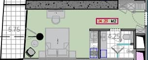 {{roomApartmentOrStudio}}, 56.5 м², 13 этаж в ЖК "Alliance Centropolis"