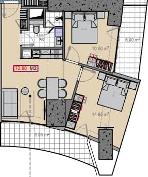 Studio, 29.4 m²
