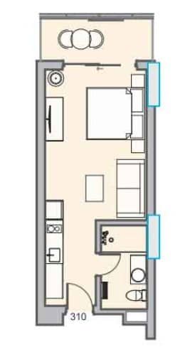 {{roomApartmentOrStudio}}, 36.85 м², 3 этаж в ЖК "Dreamland Oasis"
