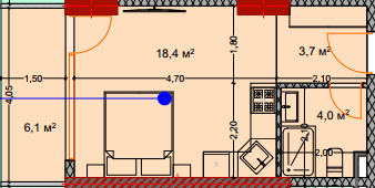 {{roomApartmentOrStudio}}, 32.7 m², 6 floor, Lagoon Resort in Batumi