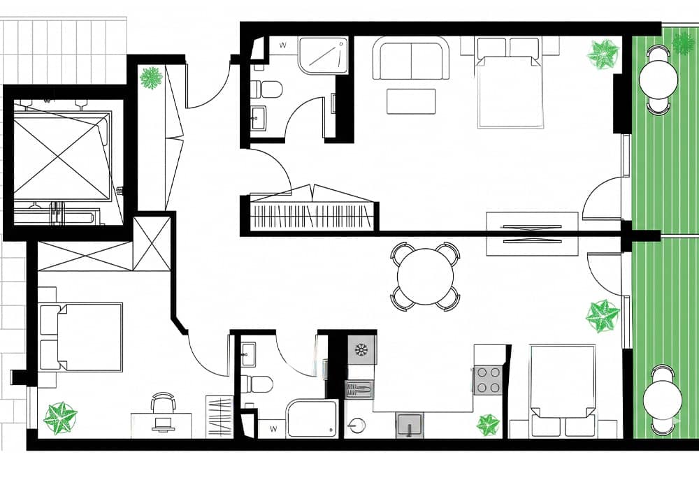 2-комн, 102.8 м²