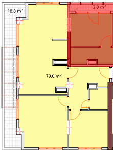 2-комн, 97.8 м², этаж 15