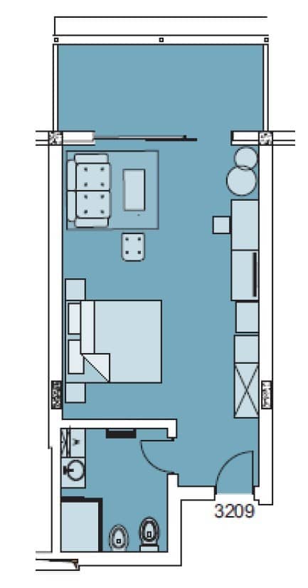 {{roomApartmentOrStudio}}, 45.5 მ², 3 სართული, Dreamland Oasis ბათუმში